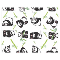 Panda Tile Cute Pattern Double Sided Flano Blanket (medium) 