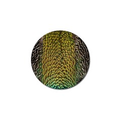 Colorful Iridescent Feather Bird Color Peacock Golf Ball Marker (4 Pack) by Amaryn4rt