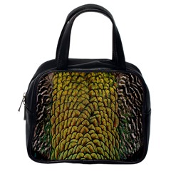 Colorful Iridescent Feather Bird Color Peacock Classic Handbags (one Side) by Amaryn4rt