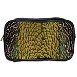 Colorful Iridescent Feather Bird Color Peacock Toiletries Bags 2-Side Back