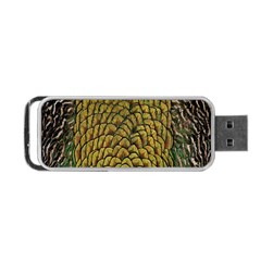 Colorful Iridescent Feather Bird Color Peacock Portable Usb Flash (one Side) by Amaryn4rt