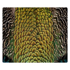 Colorful Iridescent Feather Bird Color Peacock Double Sided Flano Blanket (small)  by Amaryn4rt