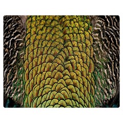 Colorful Iridescent Feather Bird Color Peacock Double Sided Flano Blanket (medium)  by Amaryn4rt