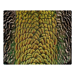 Colorful Iridescent Feather Bird Color Peacock Double Sided Flano Blanket (large)  by Amaryn4rt