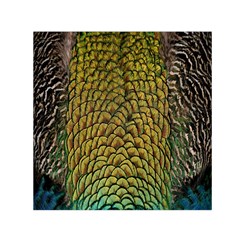 Colorful Iridescent Feather Bird Color Peacock Small Satin Scarf (square) by Amaryn4rt