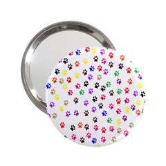 Paw Prints Background 2 25  Handbag Mirrors by Amaryn4rt