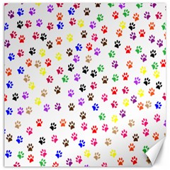 Paw Prints Background Canvas 20  X 20   by Amaryn4rt