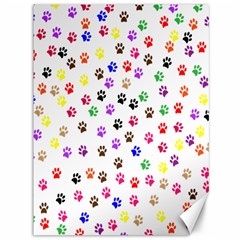 Paw Prints Background Canvas 36  X 48   by Amaryn4rt