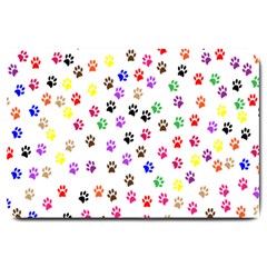 Paw Prints Background Large Doormat  by Amaryn4rt