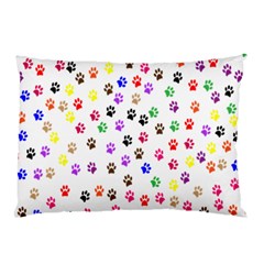 Paw Prints Background Pillow Case by Amaryn4rt