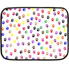 Paw Prints Background Fleece Blanket (mini) by Amaryn4rt