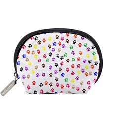 Paw Prints Background Accessory Pouches (small)  by Amaryn4rt