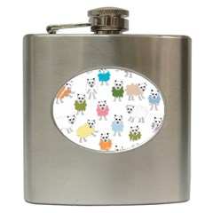 Sheep Cartoon Colorful Hip Flask (6 Oz) by Amaryn4rt