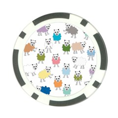 Sheep Cartoon Colorful Poker Chip Card Guard by Amaryn4rt