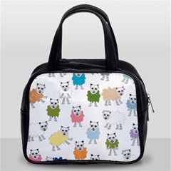 Sheep Cartoon Colorful Classic Handbags (2 Sides)