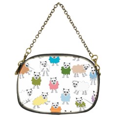 Sheep Cartoon Colorful Chain Purses (two Sides)  by Amaryn4rt