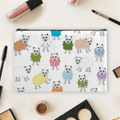 Sheep Cartoon Colorful Cosmetic Bag (large)  by Amaryn4rt