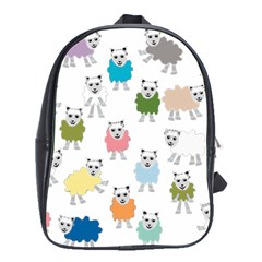 Sheep Cartoon Colorful School Bags(large)  by Amaryn4rt