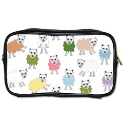 Sheep Cartoon Colorful Toiletries Bags by Amaryn4rt