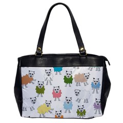 Sheep Cartoon Colorful Office Handbags by Amaryn4rt