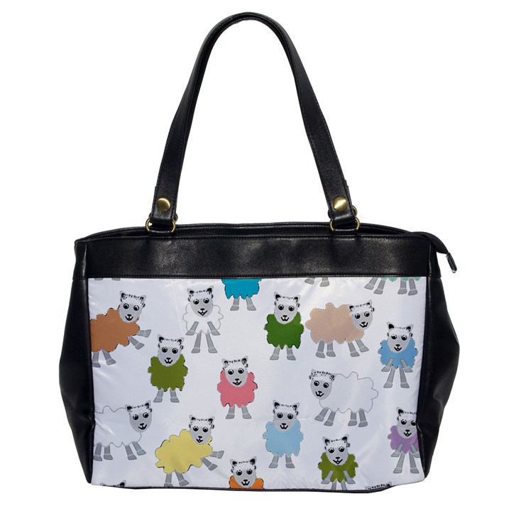 Sheep Cartoon Colorful Office Handbags