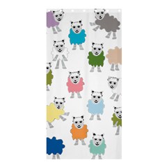 Sheep Cartoon Colorful Shower Curtain 36  X 72  (stall) 