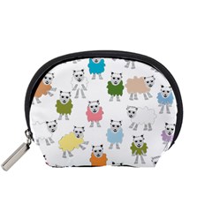 Sheep Cartoon Colorful Accessory Pouches (small)  by Amaryn4rt