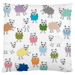 Sheep Cartoon Colorful Standard Flano Cushion Case (one Side) by Amaryn4rt