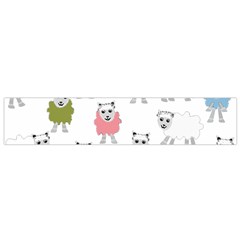 Sheep Cartoon Colorful Flano Scarf (small) by Amaryn4rt