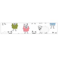 Sheep Cartoon Colorful Flano Scarf (large) by Amaryn4rt