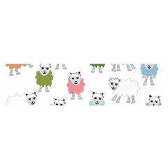 Sheep Cartoon Colorful Satin Scarf (oblong) by Amaryn4rt