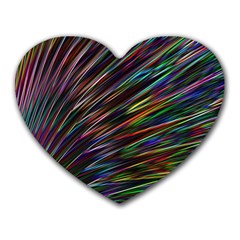 Texture Colorful Abstract Pattern Heart Mousepads by Amaryn4rt