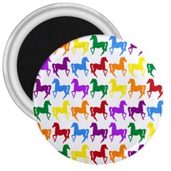 Colorful Horse Background Wallpaper 3  Magnets by Amaryn4rt