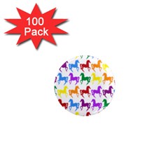 Colorful Horse Background Wallpaper 1  Mini Magnets (100 Pack)  by Amaryn4rt