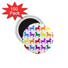 Colorful Horse Background Wallpaper 1 75  Magnets (100 Pack)  by Amaryn4rt