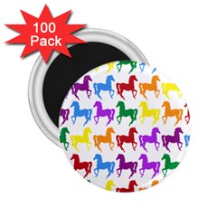 Colorful Horse Background Wallpaper 2 25  Magnets (100 Pack)  by Amaryn4rt