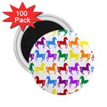 Colorful Horse Background Wallpaper 2.25  Magnets (100 pack)  Front