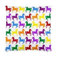 Colorful Horse Background Wallpaper Standard Cushion Case (two Sides) by Amaryn4rt