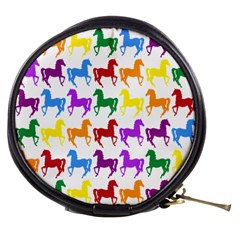 Colorful Horse Background Wallpaper Mini Makeup Bags by Amaryn4rt