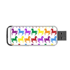 Colorful Horse Background Wallpaper Portable Usb Flash (one Side) by Amaryn4rt