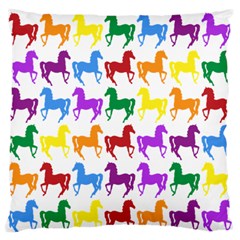 Colorful Horse Background Wallpaper Standard Flano Cushion Case (one Side) by Amaryn4rt