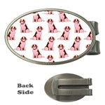 Dog Animal Pattern Money Clips (Oval)  Front