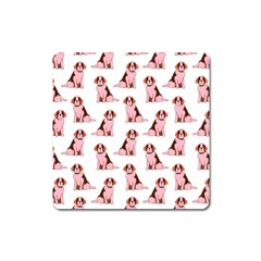 Dog Animal Pattern Square Magnet by Amaryn4rt