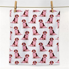 Dog Animal Pattern Face Towel by Amaryn4rt