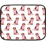 Dog Animal Pattern Double Sided Fleece Blanket (Mini)  35 x27  Blanket Back