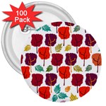 Tree Pattern Background 3  Buttons (100 pack)  Front