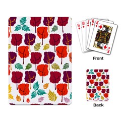 Tree Pattern Background Playing Card by Amaryn4rt