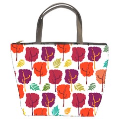 Tree Pattern Background Bucket Bags