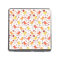 Animal Pattern Happy Birds Seamless Pattern Memory Card Reader (square) by Amaryn4rt