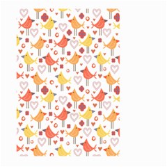 Animal Pattern Happy Birds Seamless Pattern Large Garden Flag (two Sides) by Amaryn4rt